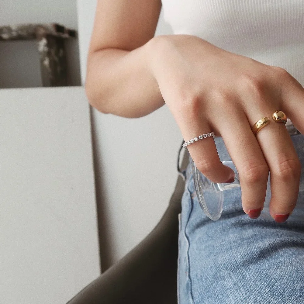 NEW 18K Gold Plated Open Irregular Ring